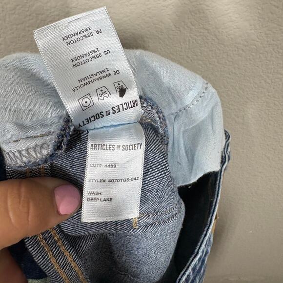 Articles of Society Womens 8/29 The Jones High Rise Slim Ankle Length Jeans Blue - Picture 9 of 9